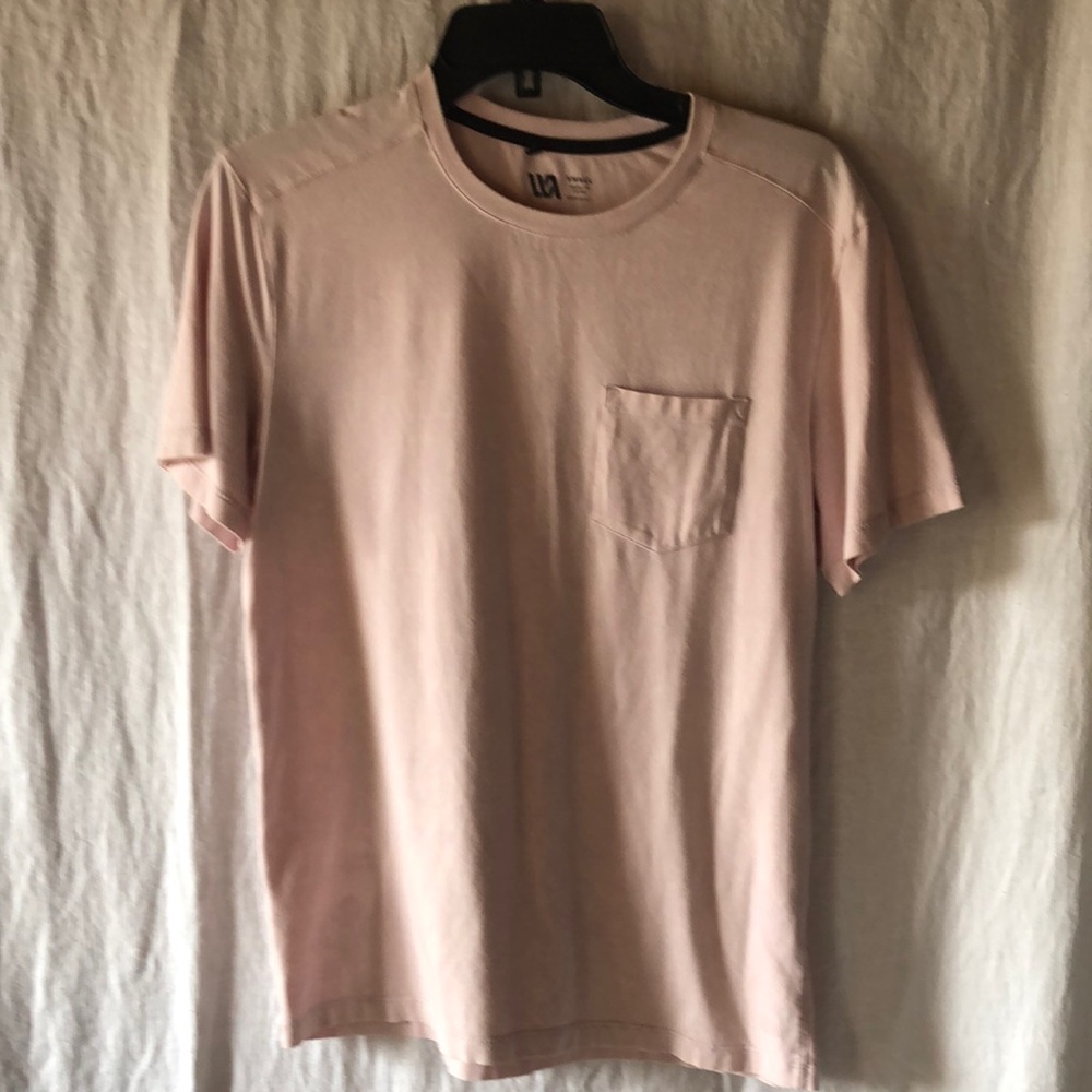 VRST MENS ICON Short sleeve tee pale pink NWOT size S Tencell blend stre…